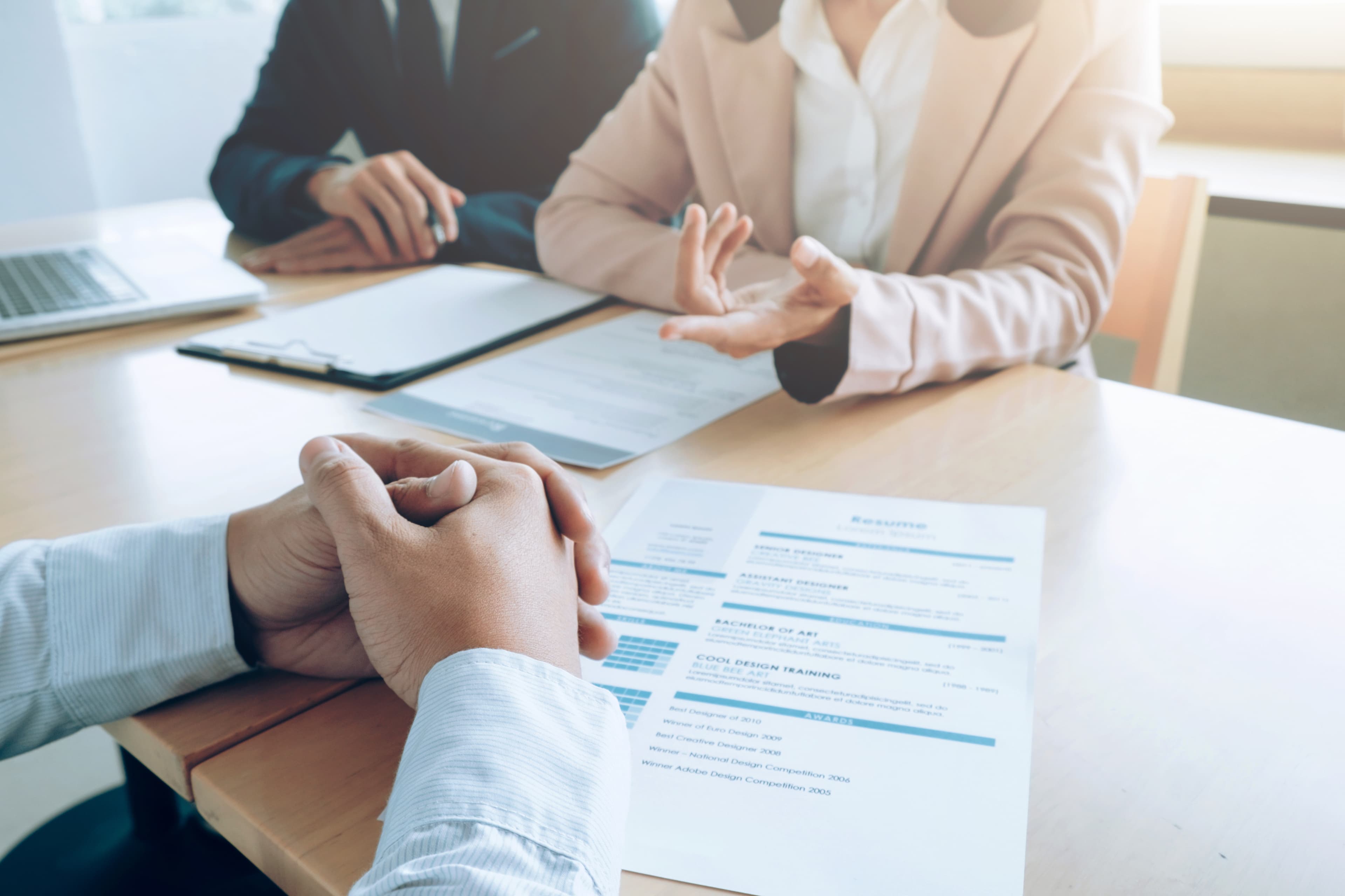 Job description interview session